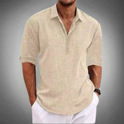 Francesco | Elegante Polo Uomo Manica Corta in Lino Traspirante 5