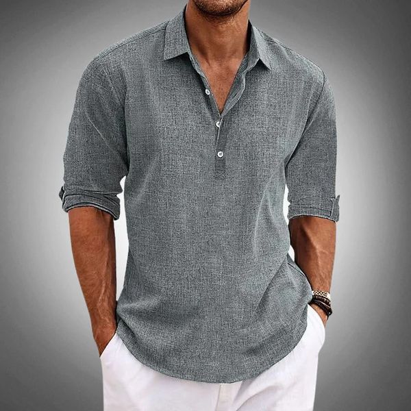 Francesco| Elegante Polo Uomo Manica Corta in Lino Traspirante 6