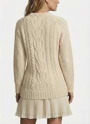 Vanna | Caldo Intrecciato Abito Pullover in Maglia