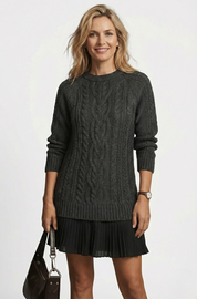 Vanna | Caldo Intrecciato Abito Pullover in Maglia