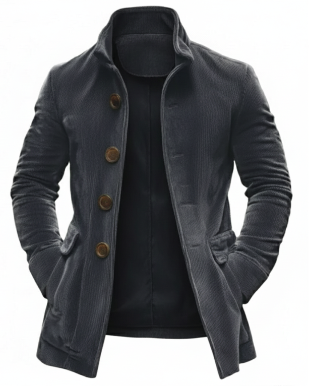 Roberto | Elegante Strutturato Cappotto Invernale a Coste