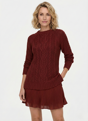 Vanna | Caldo Intrecciato Abito Pullover in Maglia