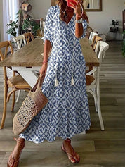 Gioia | Elegante Abito Lungo Estivo con Scollo a V per Donna 7