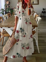 Gioia | Elegante Abito Lungo Estivo con Scollo a V per Donna 8