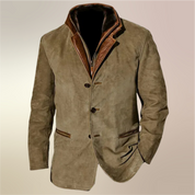 Giovanni  | Elegante Giacca Kaki Vintage da Uomo Versatile 0