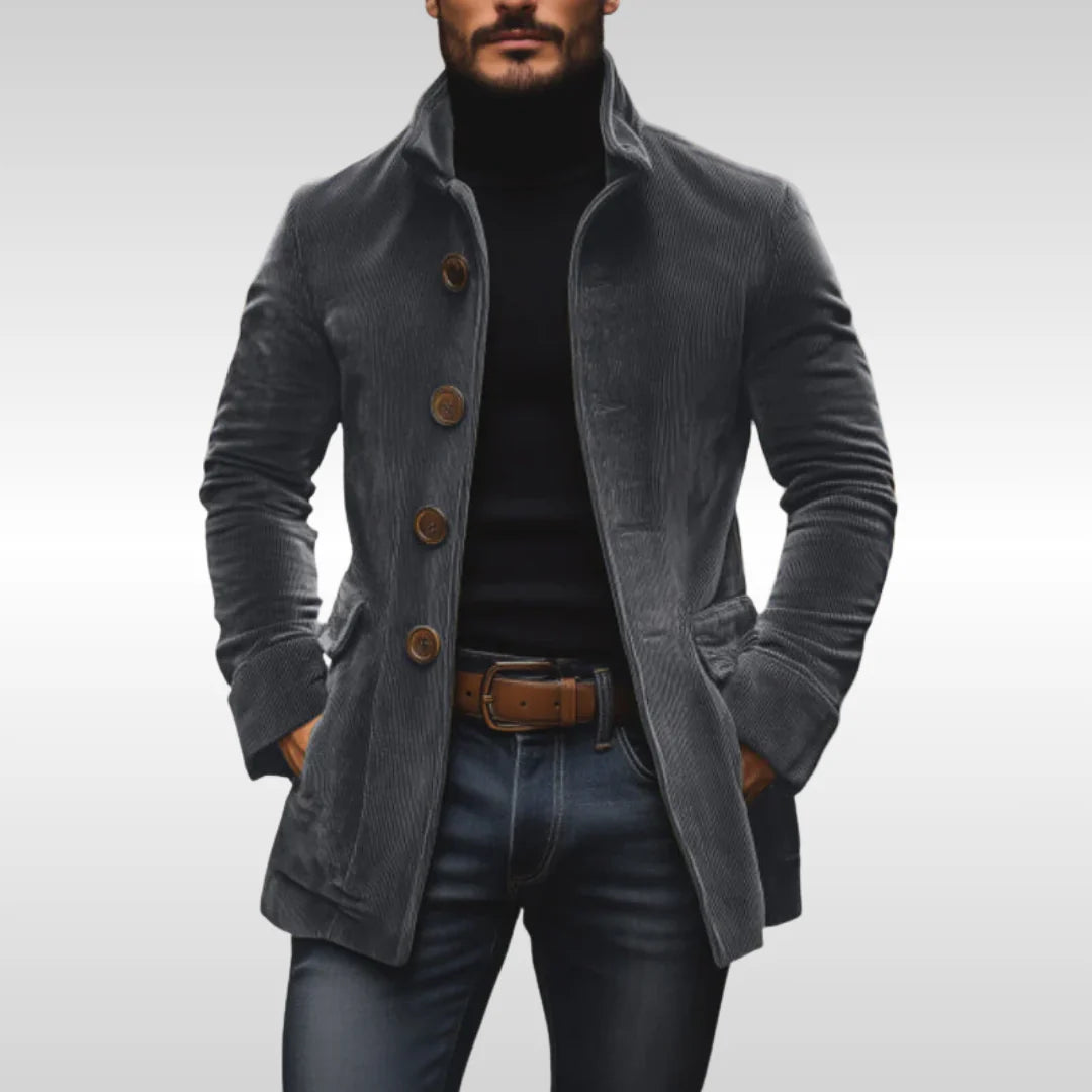 Roberto | Elegante Strutturato Cappotto Invernale a Coste