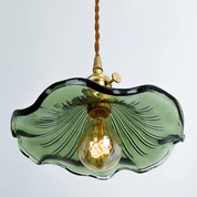 HibiscusGlow | Elegante Luminoso Lampadario in Vetro Floreale 5