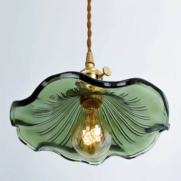 HibiscusGlow | Elegante Luminoso Lampadario in Vetro Floreale 5