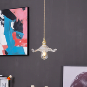 HibiscusGlow | Elegante Luminoso Lampadario in Vetro Floreale 8