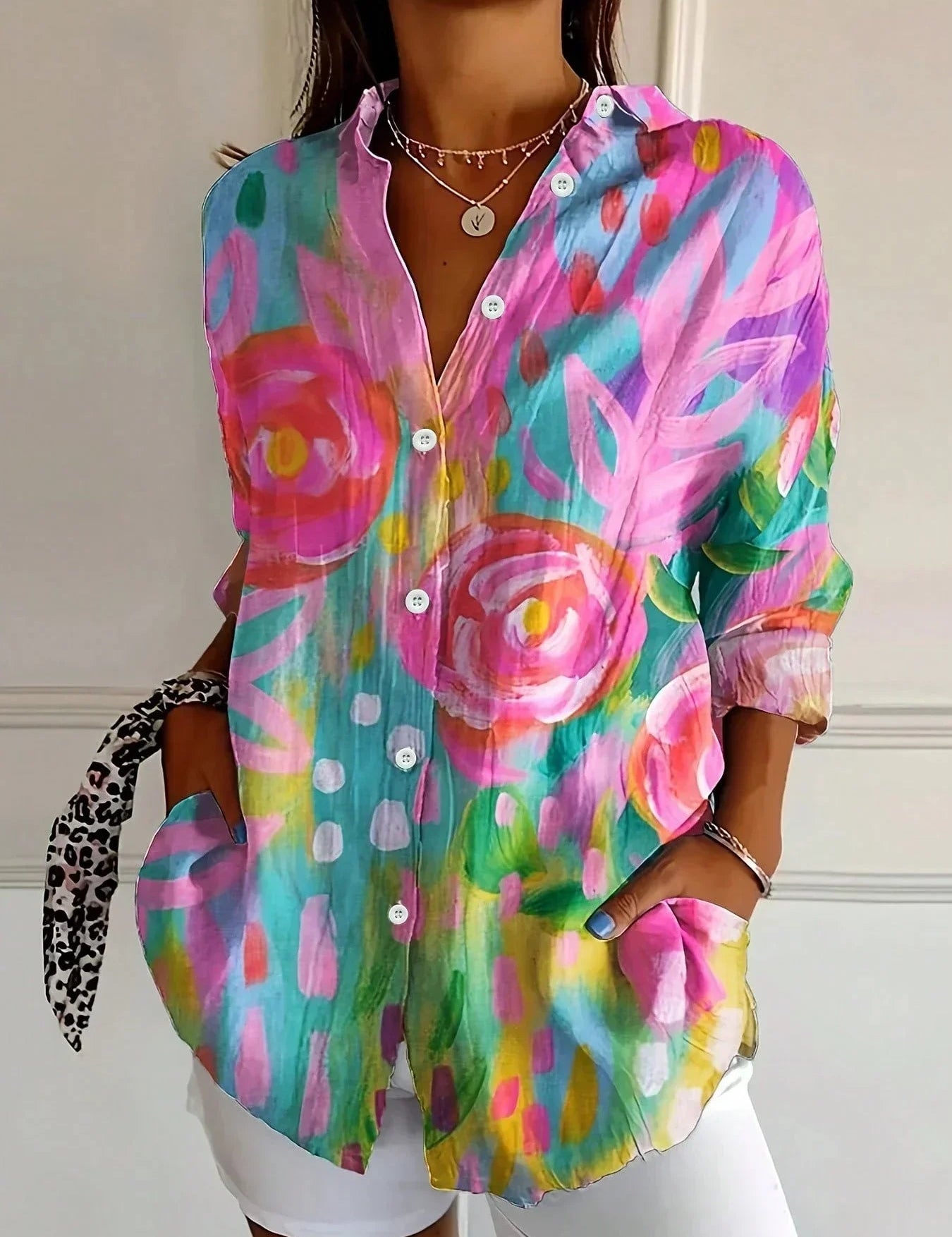 Ilaria | Elegante Blusa Colorata e Versatile per Donna 0