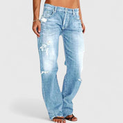 Jeans Chic con Design a Gamba Larga e Tessuto Elasticizzato | Comfort e Stile per Ogni Occasione 4