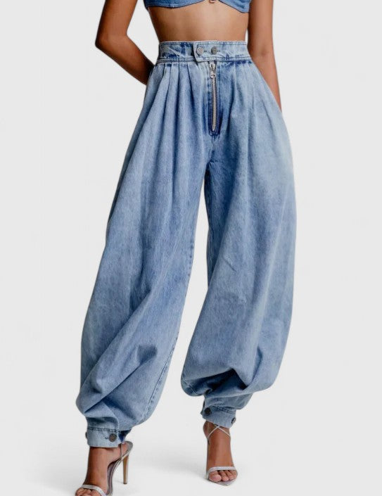 Jeans Eleganti Donna | Cintura Elastica e Vita Alta per Comfort e Stile 0