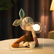 LegnoLuce | Elegante Artigianale Lampada da Tavolo in Tessuto e Legno 0