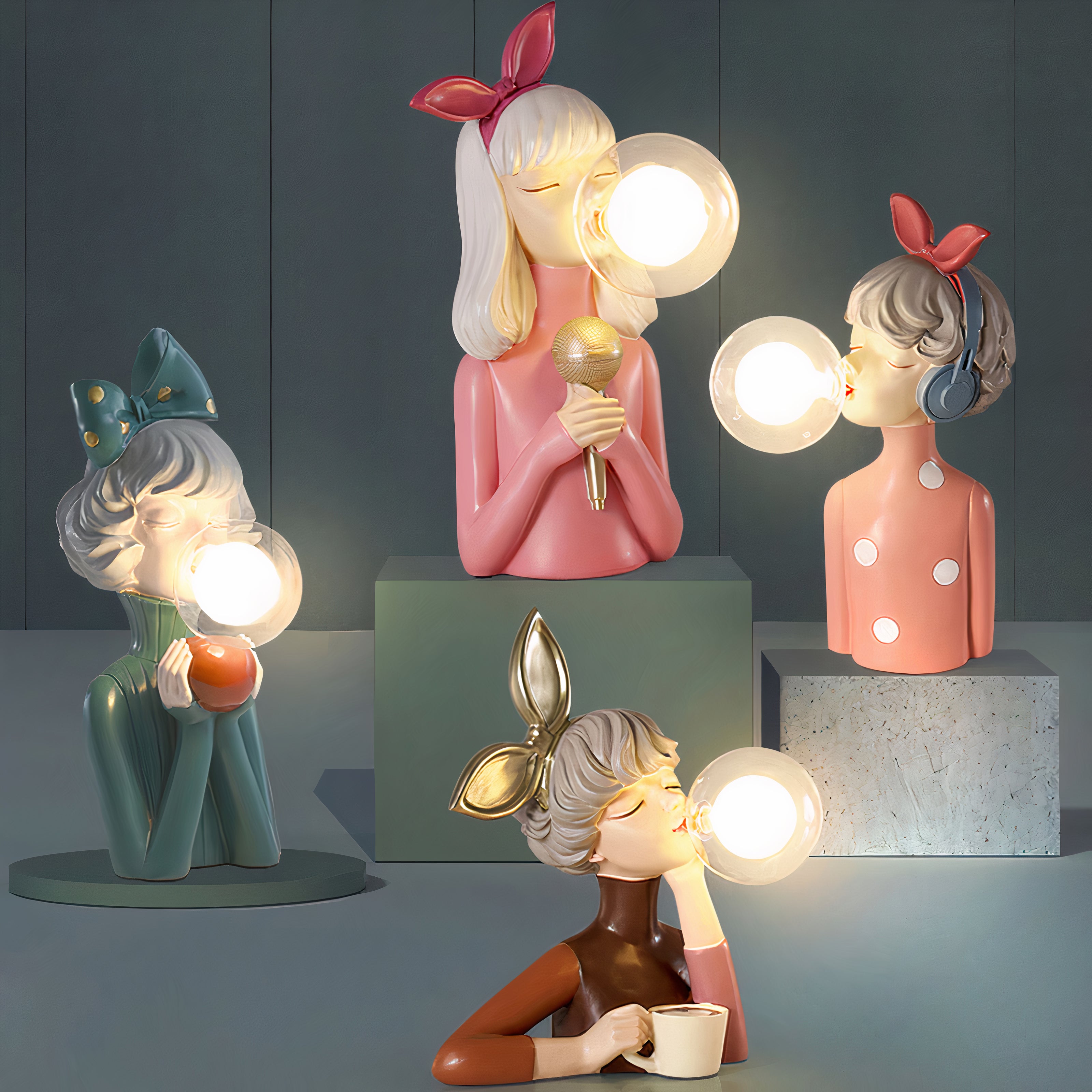 LegnoLuce | Elegante Artigianale Lampada da Tavolo in Tessuto e Legno 2