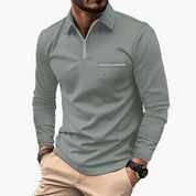 Leonardo | Elegante Polo Manica Lunga Uomo con Taschino 3