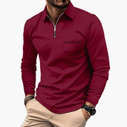 Leonardo | Elegante Polo Manica Lunga Uomo con Taschino 6
