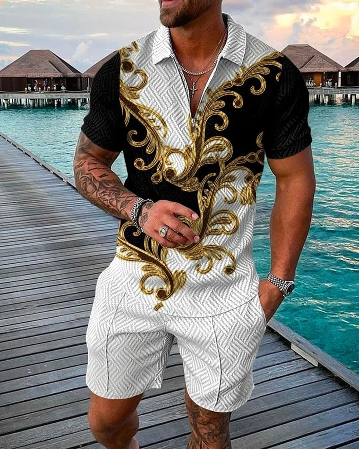 Liam | Elegante Coordinato Estivo in Cotone con Polo e Pantaloncini 0