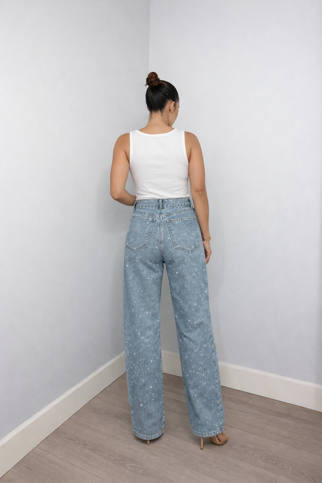 Liam | Eleganti Jeans a Vita Alta con Dettagli Glitterati 2