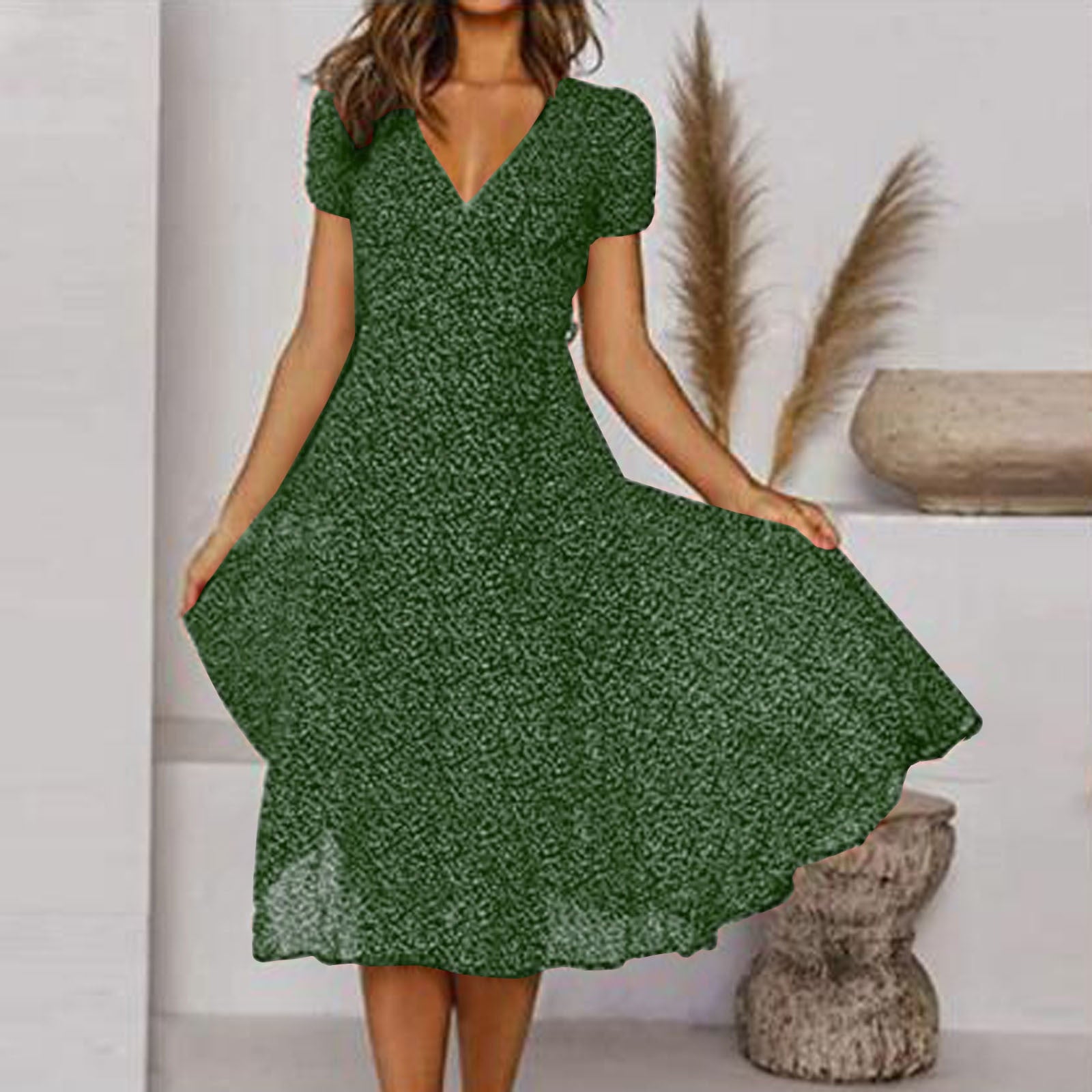 Livia | Elegante Abito A Linea Con Scollo A V Per Donna 0