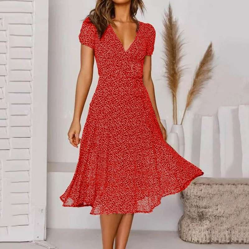 Livia | Elegante Abito A Linea Con Scollo A V Per Donna 5