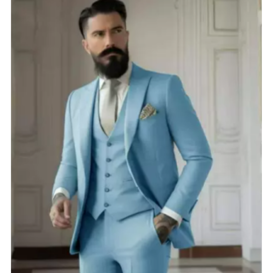 Lorenzo | Elegante Abito Uomo Tre Pezzi Verde Salvia per Matrimoni 14