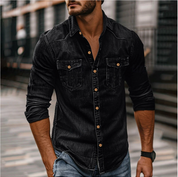 Luca | Elegante Camicia Uomo Denim Autunnale 2