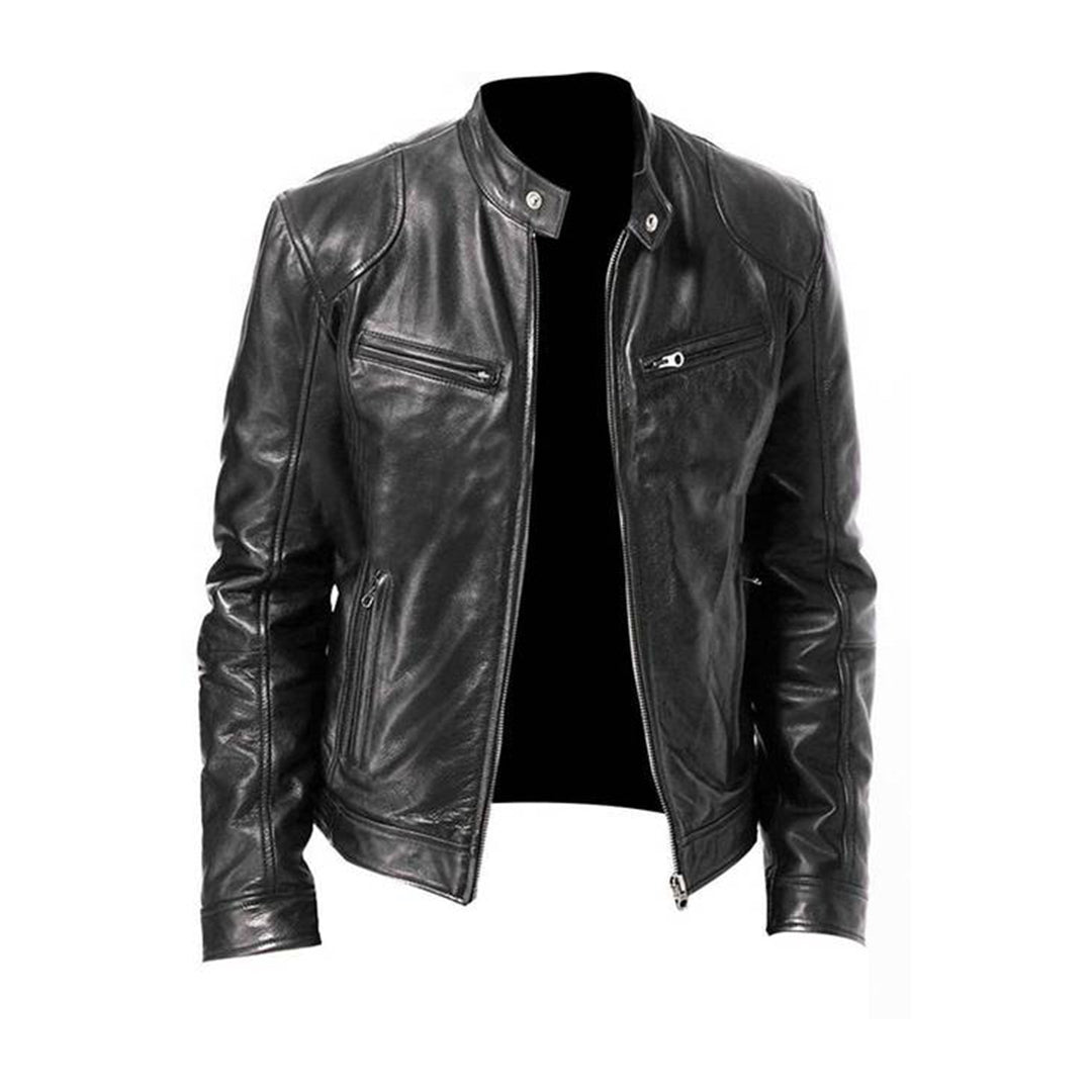 Luca | Elegante Giacca Pelle Uomo Versatile per Tutte le Stagioni 3