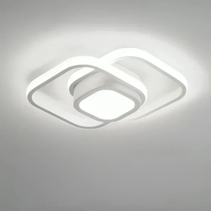 Luminara | Elegante Plafoniera LED Soffitto a Doppio Anello Design Moderno 11