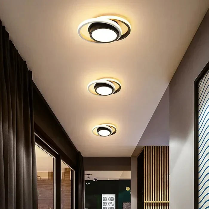 Luminara | Elegante Plafoniera LED Soffitto a Doppio Anello Design Moderno 3