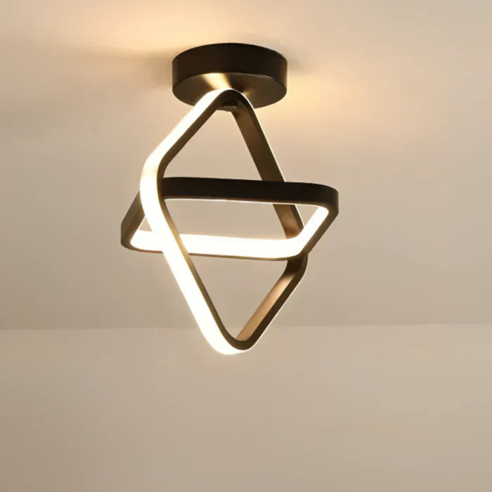 Luminara | Elegante Plafoniera LED Soffitto a Doppio Anello Design Moderno 6
