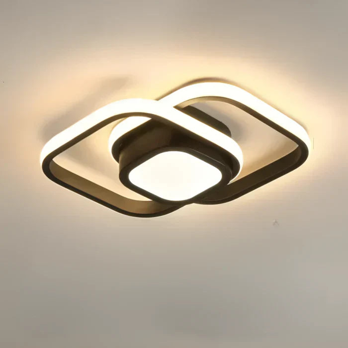 Luminara | Elegante Plafoniera LED Soffitto a Doppio Anello Design Moderno 8