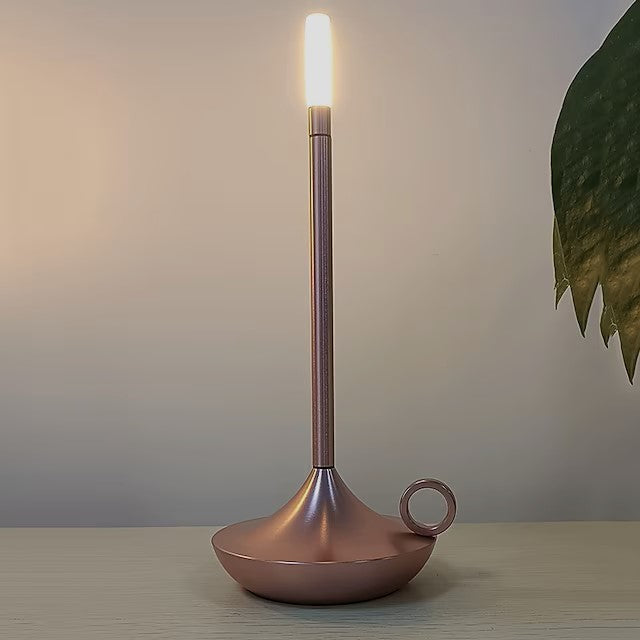 Luminaria Elegante | Raffinata Candela Dimmerabile in Alluminio 1