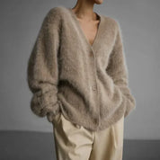 Avelisse Cardigan Donna in Cashmere | Maglia Morbida con Bottoni