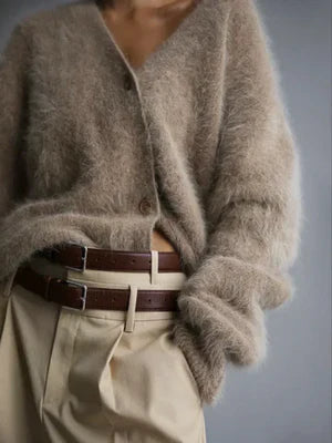 Avelisse Cardigan Donna in Cashmere | Maglia Morbida con Bottoni