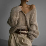 Avelisse Cardigan Donna in Cashmere | Maglia Morbida con Bottoni