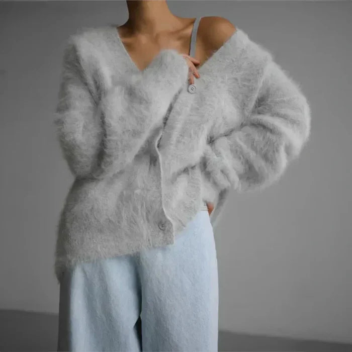 Avelisse Cardigan Donna in Cashmere | Maglia Morbida con Bottoni