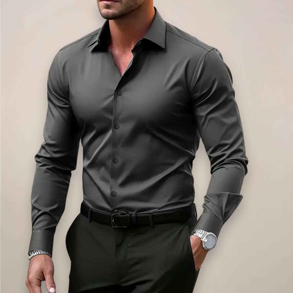 Marco | Elegante Camicia Slim Bianco da Uomo 0