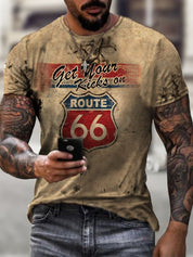 Marco | Vintage Moto T-Shirt Con Stampa Unica Uomo 0