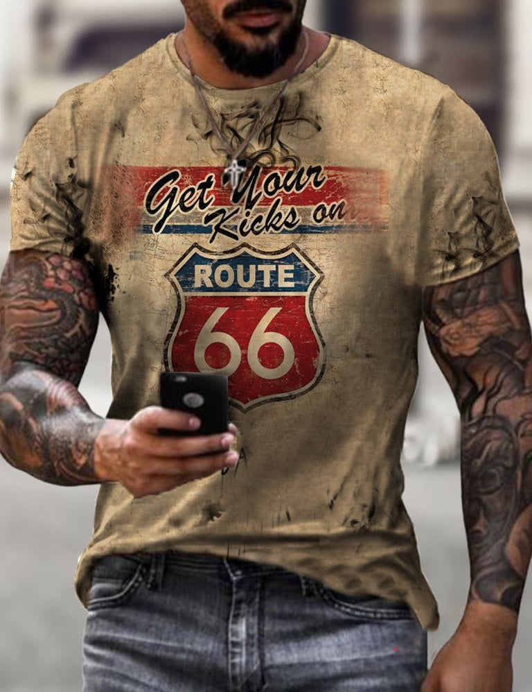 Marco | Vintage Moto T-Shirt Con Stampa Unica Uomo 0
