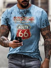 Marco | Vintage Moto T-Shirt Con Stampa Unica Uomo 1