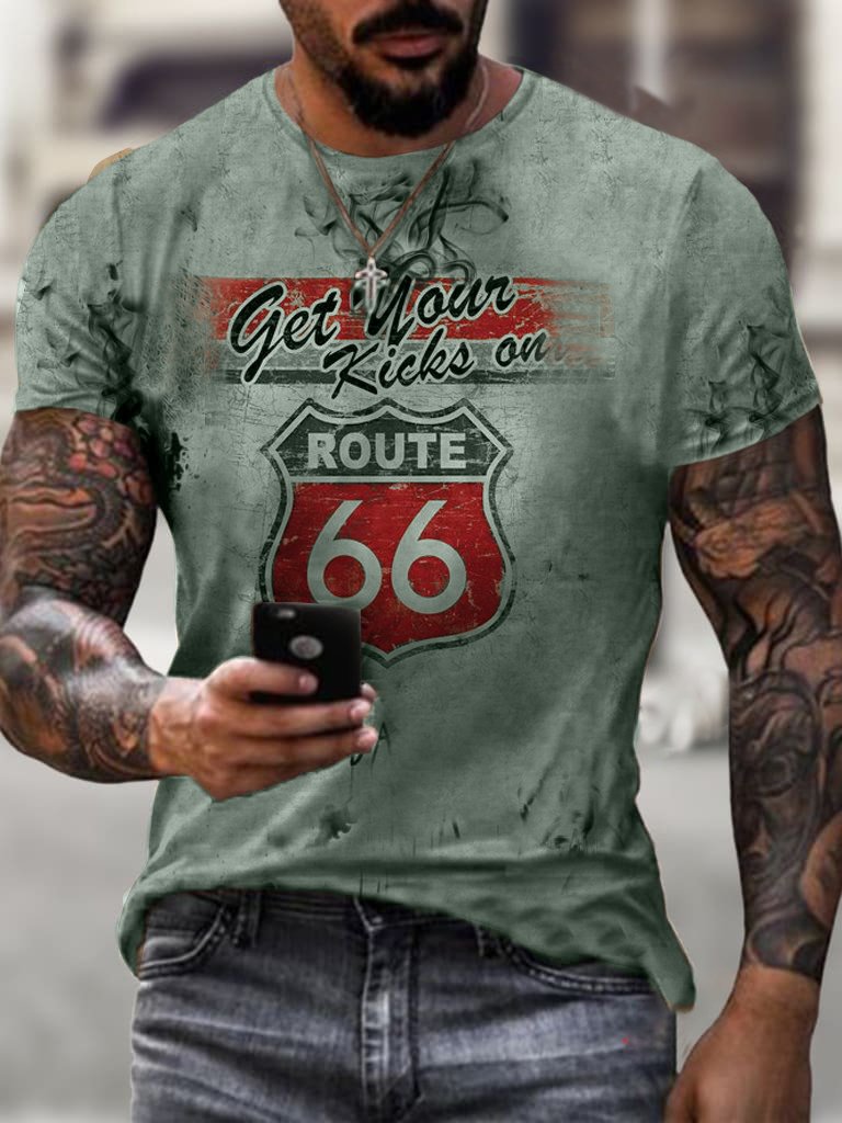 Marco | Vintage Moto T-Shirt Con Stampa Unica Uomo 3