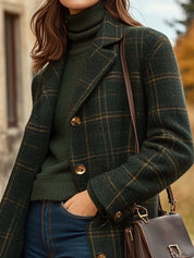 Marilena | Elegante Cappotto Lungo a Quadri 1