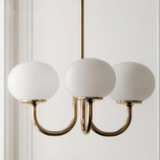 MarshmallowGlow | Elegante Lampadario Moderno in Vetro Rosa e Oro 10