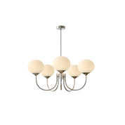MarshmallowGlow | Elegante Lampadario Moderno in Vetro Rosa e Oro 12