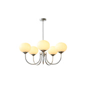 MarshmallowGlow | Elegante Lampadario Moderno in Vetro Rosa e Oro 15