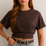 Mia | Classica Maglietta Estiva Donna con Scollo Rotondo e Maniche Corte 1