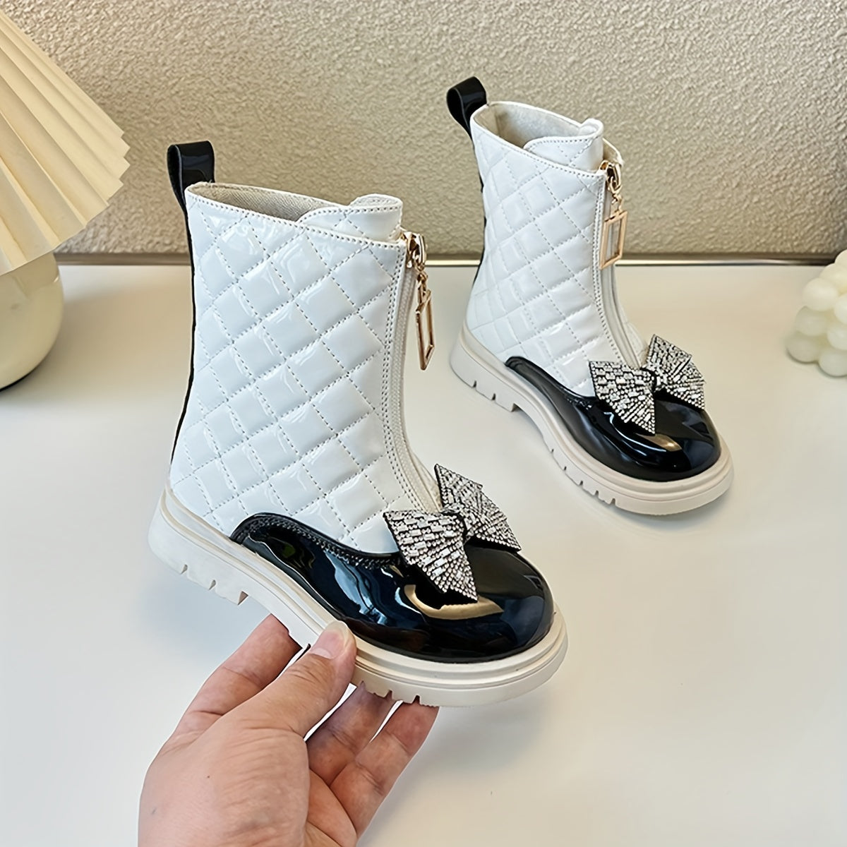 Mia | Colorful Striped Ankle Boots for Girls 1