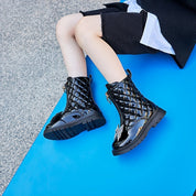 Mia | Colorful Striped Ankle Boots for Girls 6