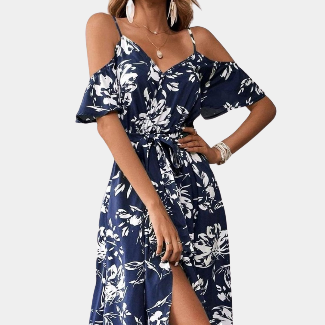 Mia | Elegante Abito Floreale con Spacco 3