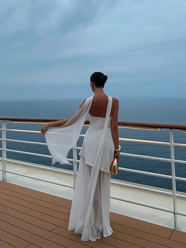 Mia | Elegante Abito Lungo con Spacco Alto 1
